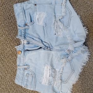 Pac sun denim ripped shorts